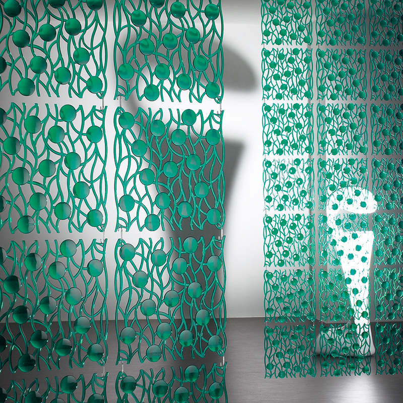 VedoNonVedo Sinfonia dekoratives Element zur Einrichtung und Teilung von Räumen - grün transparent 2
